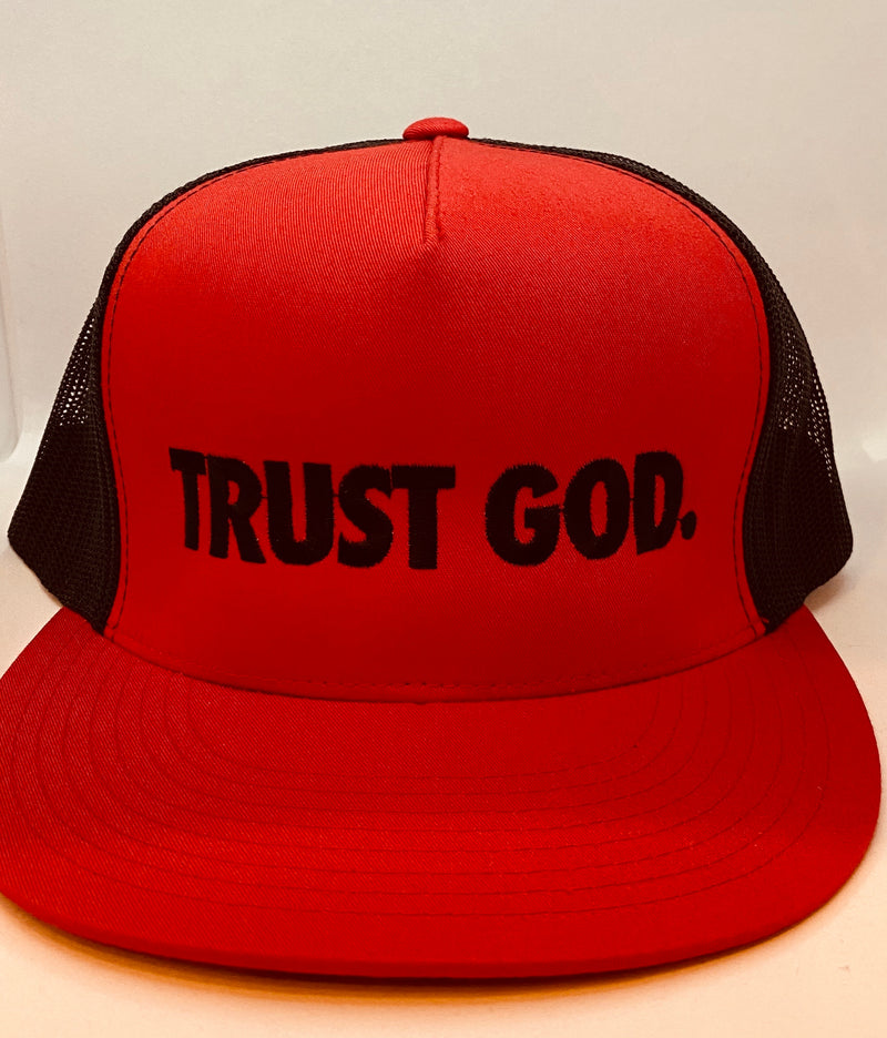 Trust God Hat( red)